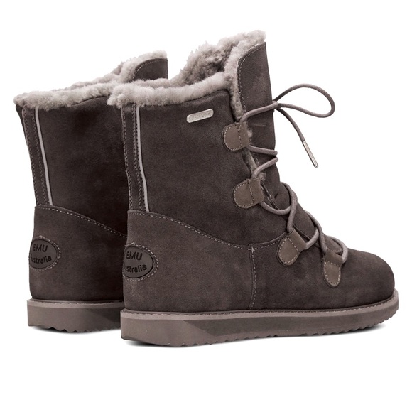 WOMEN SEMU 🐏 SHEEPSKIN KAMONA BOOT SIZE 39 CHARCOAL GRAY BRAND NEW ✨ - Picture 5 of 6